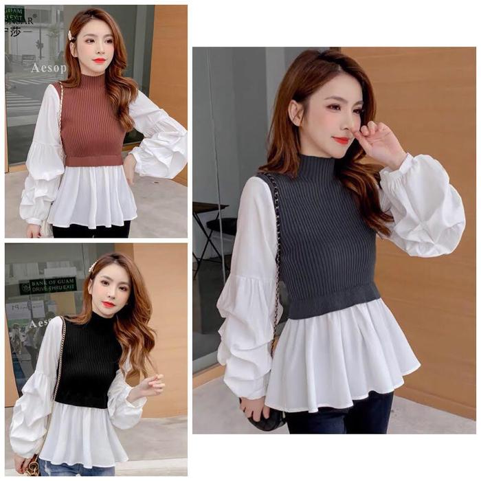 baju ruffle top