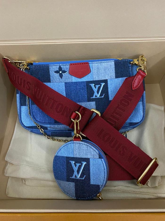 Jual Louis vuitton multi pochette denim 