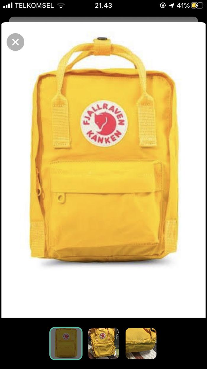 fjallraven backpack warm yellow