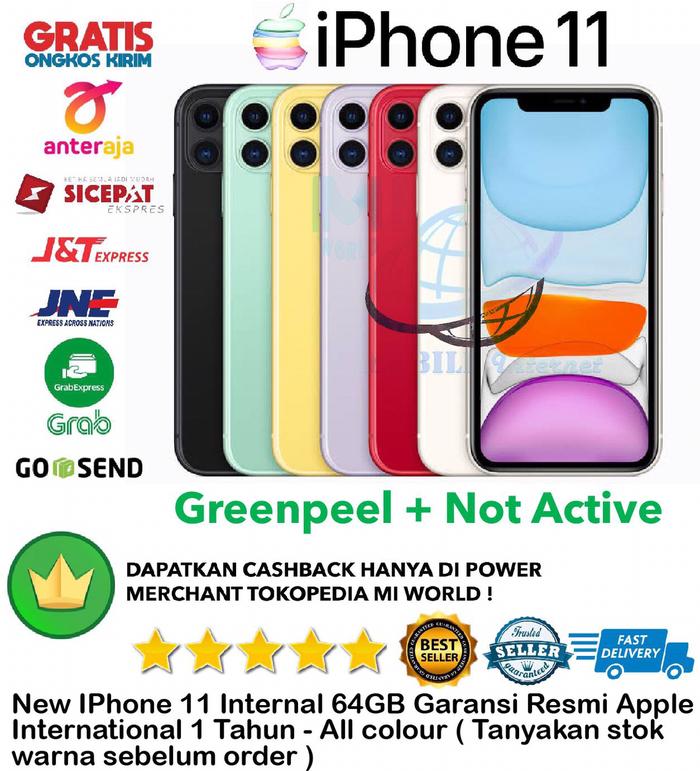 Jual Apple IPhone 11 64GB ip11 64 GB ip -Garansi Resmi-inter-Black