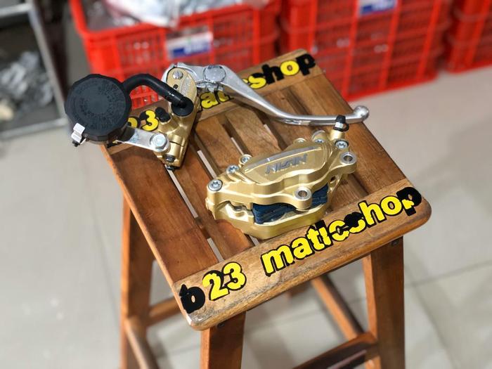 Gambar Paketan nissin samurai new 16 mm plus kaliper 4 piston breket nmax go dari b23maticshoppp undefined Tokopedia