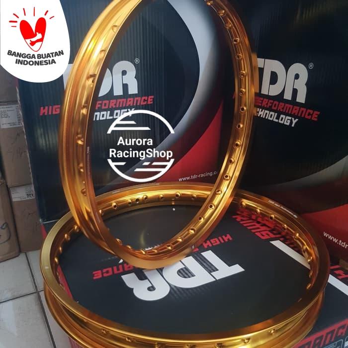 Jual Velg TDR W Shape Set (140-17 160-17) warna Gold Kota