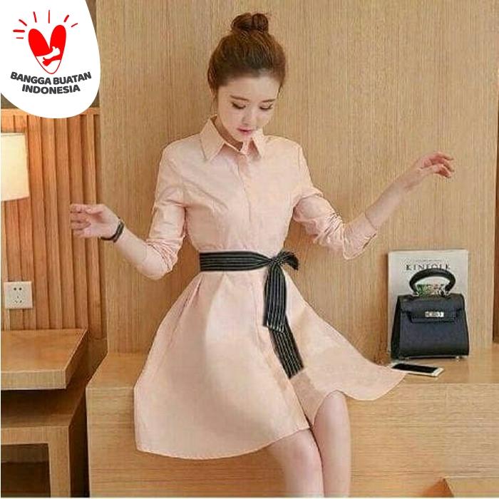 Jual [Dress viana peach RO] dress wanita twiscont salem Kota