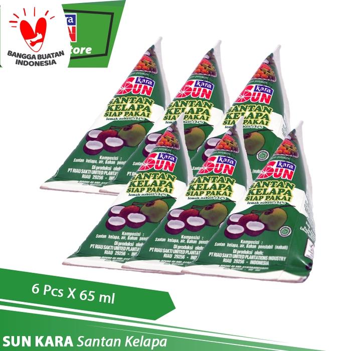 Gambar SUN KARA Santan Kelapa (Coconut Cream) 65 ml - 6 Pcs dari KARA Indonesia Store undefined Tokopedia