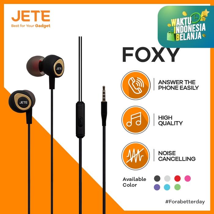 Gambar HEADSET | HEADPHONE | HANDSFREE | EARPHONE JETE FOXY - Putih Gold dari Gadget Point Store indonesia undefined Tokopedia