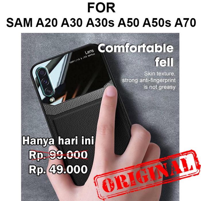 Gambar Mirror leather case Samsung A20 A30 A30s A50 A50s A70 casing cover tpu - A70, Black dari Casing handphone murah undefined Tokopedia