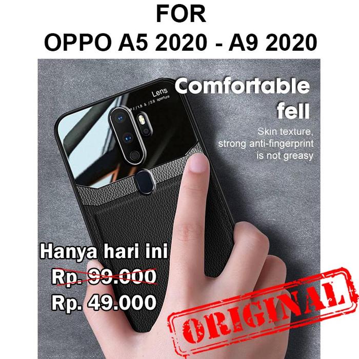 Gambar Mirror leather case Oppo A5 2020 - A9 2020 casing hp cover silikon tpu - Black dari Casing handphone murah undefined Tokopedia