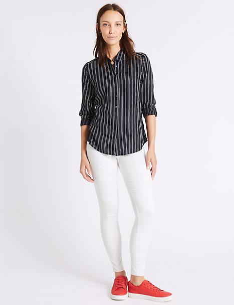 Gambar M&S - Celana Jeans Wanita - High Waist Super Skinny Jeggings 2 - SOFT WHITE, 10 REG dari MARKS&SPENCER undefined Tokopedia