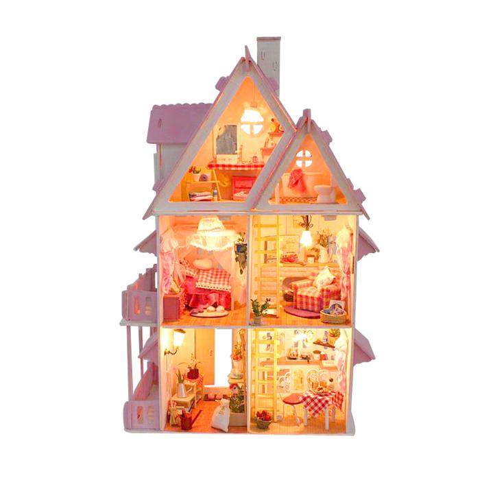 Jual Large Wooden Kids Doll House Barbie Kit Girls Play Dollhouse