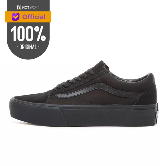 black platform old skool vans