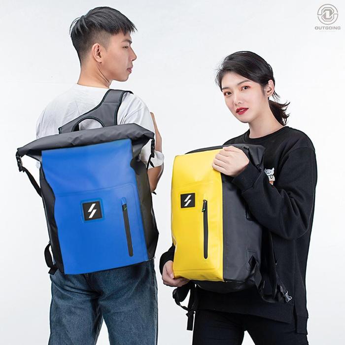 Jual O&G 25L Large Capacity PVC Backpack Roll Top Waterproof Dry