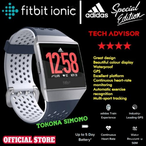 Jual Fitbit Ionic Adidas Edition with GPS Smart Watch Original Jakarta Barat Razeta Tokopedia