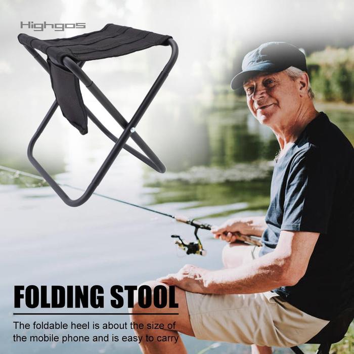 Gambar HIO✪ Lightweight Folding Stool Outdoor Furniture Camping Tourist dari nazra0418 undefined Tokopedia