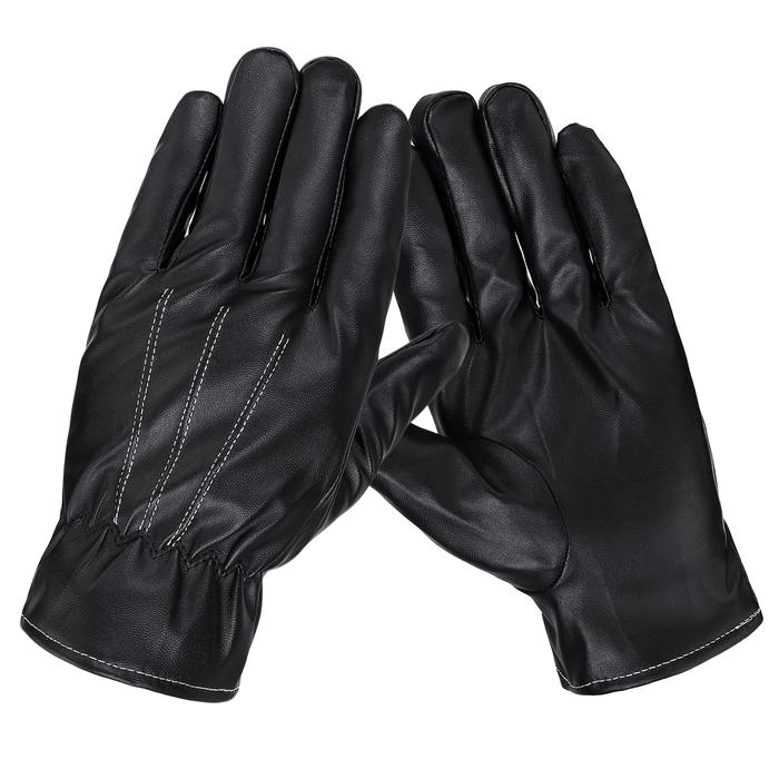 Jual AN Pair Men Women Winter Gloves PU Leather Touchscreen Warm
