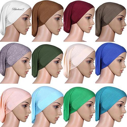 Jual B2_Women's Muslim Islamic Solid 