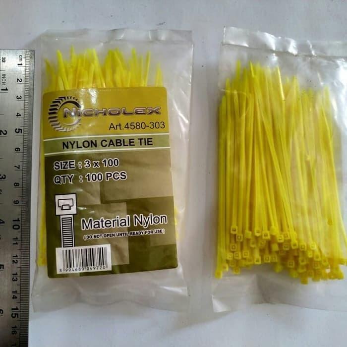 Gambar Kabel Tis / Cable Tie / Kabel Ties Nicholex 3 x 100mm - Hijau dari CATUR SENTOSA ABADI 888 undefined Tokopedia