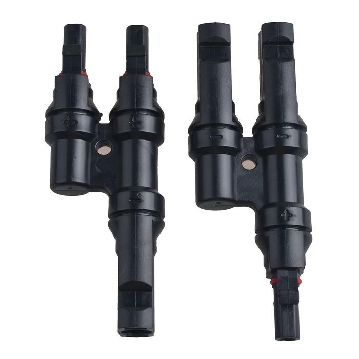 Gambar AN MC4 T-Type Three-Way Parallel Adapter Connector 2 IN1 Solar dari All Night Import undefined Tokopedia