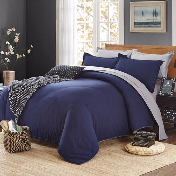 Gambar AN Honana WX-8368 4Pcs Solid Color Bedding Sets Duvet Cover dari All Night Import undefined Tokopedia