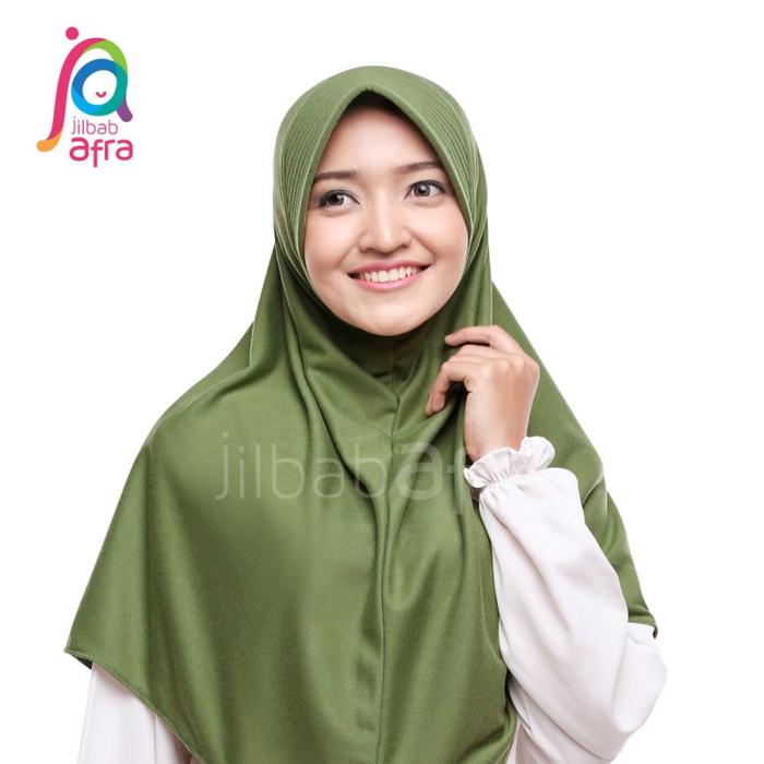 Gambar Hijab Jilbab Bergo Pet - Jilbab Afra Beria - Warna Hijau Army - XS dari TokoSayaSurabaya undefined Tokopedia