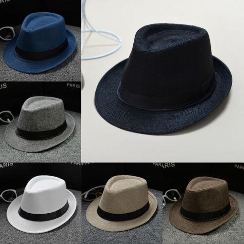 Mens Women Panama Hat Straw Fedora Hat 