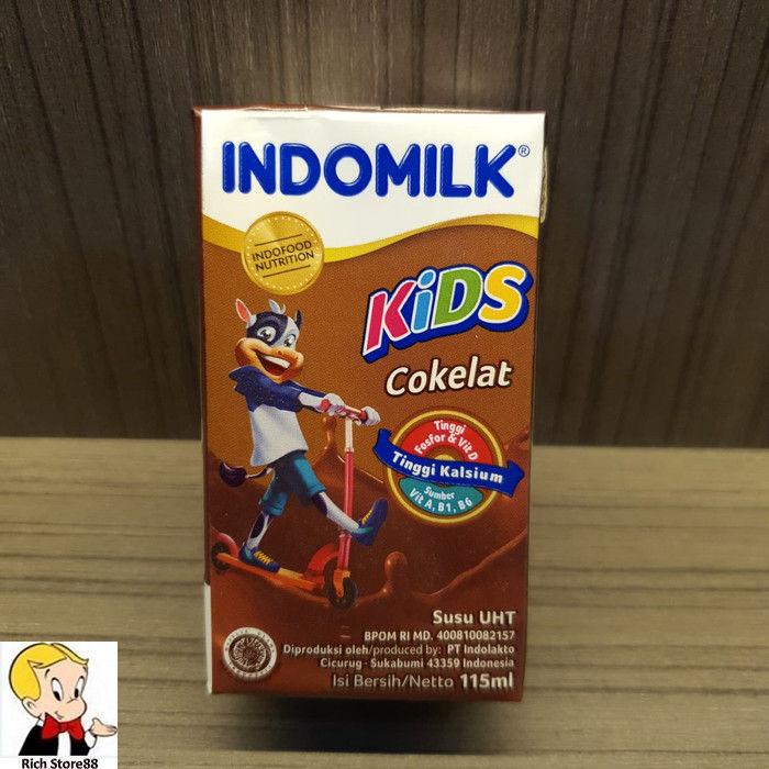 Gambar Indomilk Kids Susu UHT Cokelat Tinggi Kalsium Halal BPOM 115 Ml dari Rich Store88# undefined Tokopedia