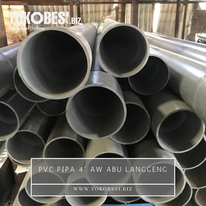 Gambar PVC Pipa 4" AW Abu Langgeng dari Teguh tokobesi undefined Tokopedia