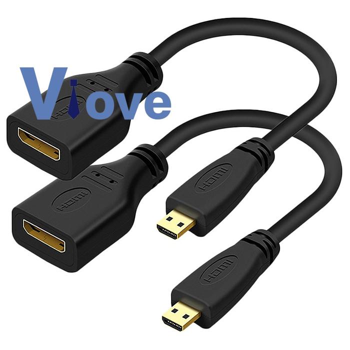 Jual VEGGIEG Micro-HDMI Revolution Mini HDMI Female HD Cable (2