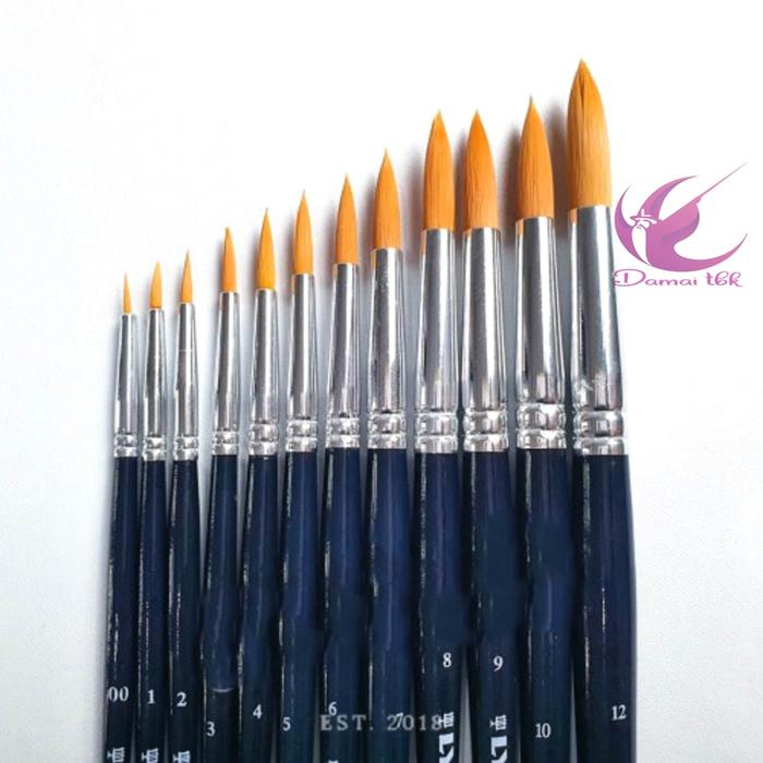 Gambar Kuas Lukis Lyra Giotto ROUND Taklon Art Brush KUAS FLAT 00 01 02 03 04 - 00, round dari damai-tbk undefined Tokopedia
