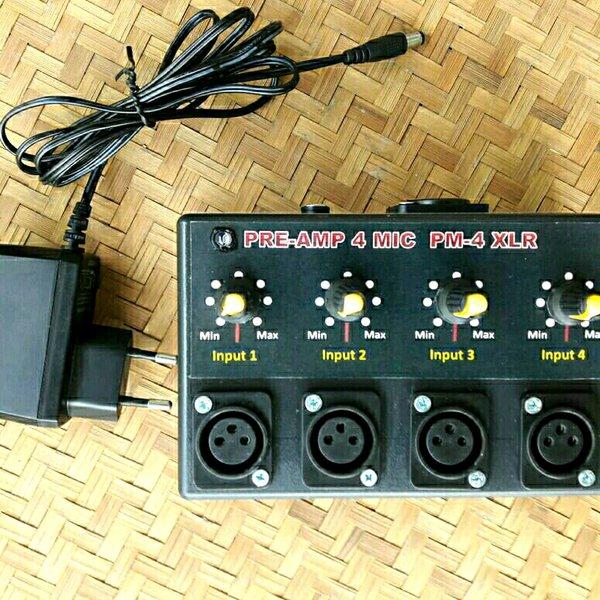 Gambar Preamp mic XLR 4 in 1 aktif PM-4XLR dari Wijaya Zahidan undefined Tokopedia