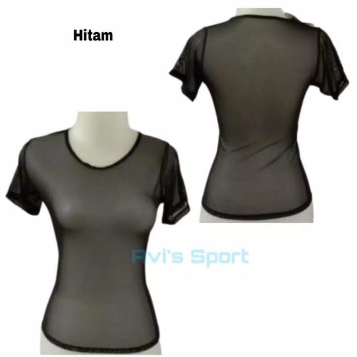 Gambar Atasan Tile Senam/baju jaring/baju tile - Hitam, M dari AVISSPORT undefined Tokopedia