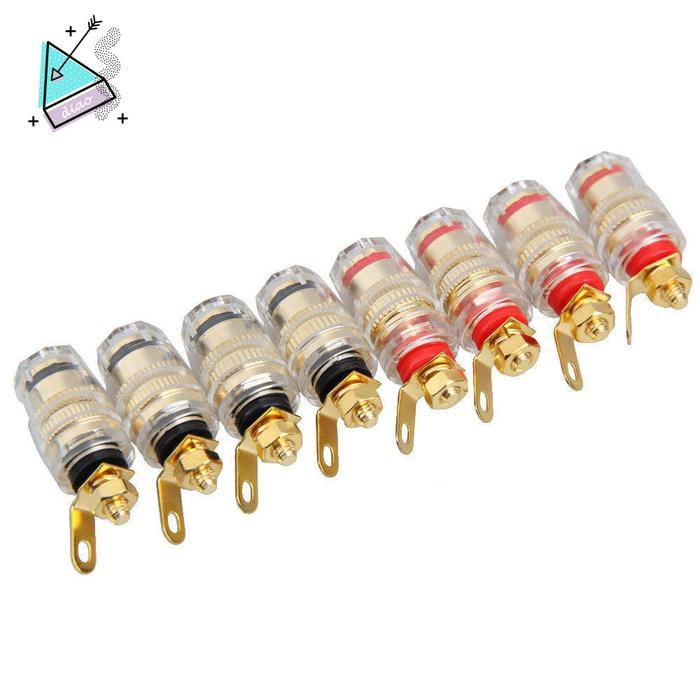 2 Paire Rouge Noir Amplificateur Terminal Binding Post Banana Plug Jack Panel moun i GT 2 Paire Rouge Noir Amplificateur Terminal Binding Post Banana Plug Jack Panel moun i GT