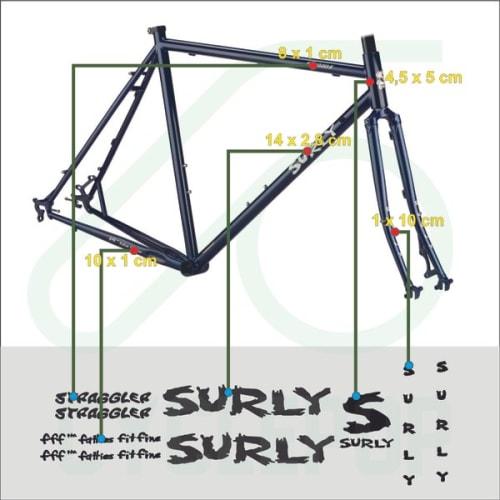 Jual sticker stiker frame sepeda surly 