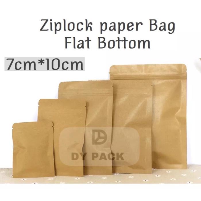 Ziplock Bags Brown Paper Packaging Bags Jual Kraft Paper Bag Flat