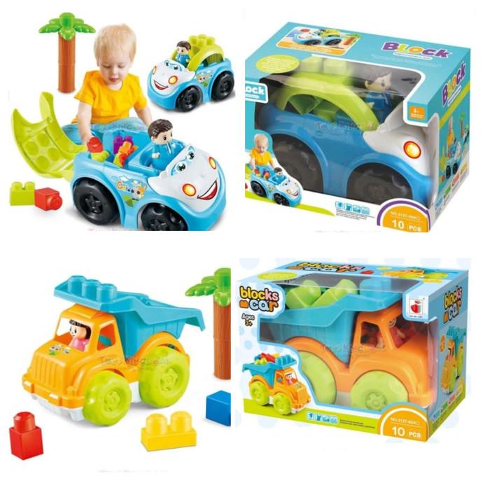 Gambar mainan anak lego /block / brick/kiddy star block set - dump truck dari MerdekaStore2 undefined Tokopedia