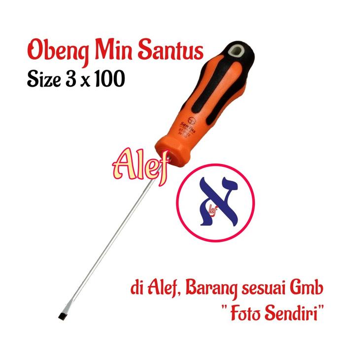Gambar Obeng plus min santus 3 x 100 + - Kecil minus - Obeng Plus + dari Alef Toko undefined Tokopedia