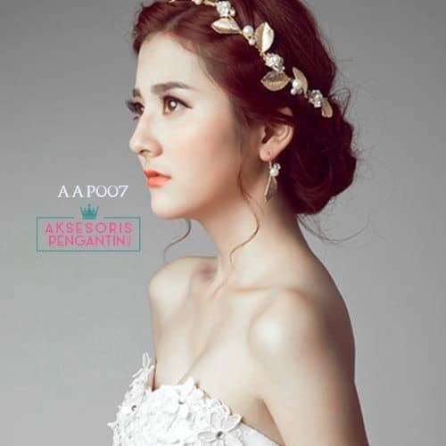 Gambar Aksesoris Anting Pesta Pengantin Emas- Perhiasan Wedding Wanita-AAP007 - Emas dari Aksesoris Pengantin Online undefined Tokopedia