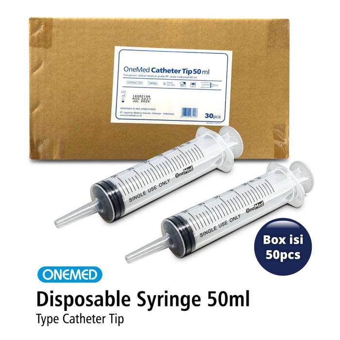 Gambar Catheter Tip 50cc Onemed Feeding Syringe Box Isi 30Pcs dari Onemed Rawat Luka undefined Tokopedia