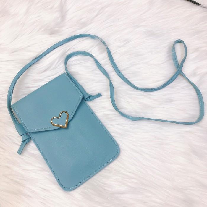 Gambar TAS HP MINI BISA LAYAR SENTUH TOUCHSCREEN PHONE BAG PHONE POUCH LOVE - Biru dari Awemazing undefined Tokopedia