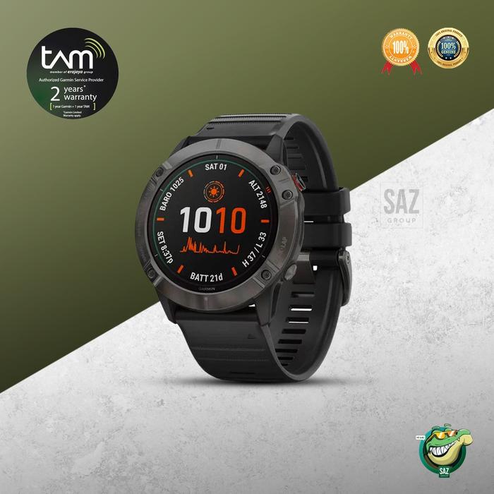 Jual Garmin FENIX 6X PRO SOLAR Titanium Carbon Gray DLC Black Band - Kota  Bandung - Saz Group | Tokopedia