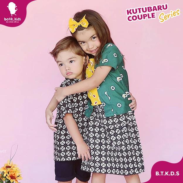 Gambar Couple Batik Kakak Adik Model Kutubaru Jumputan Hijau Dan Rok Celana - Atasan Kutubaru, M dari BATIK_KIDS undefined Tokopedia