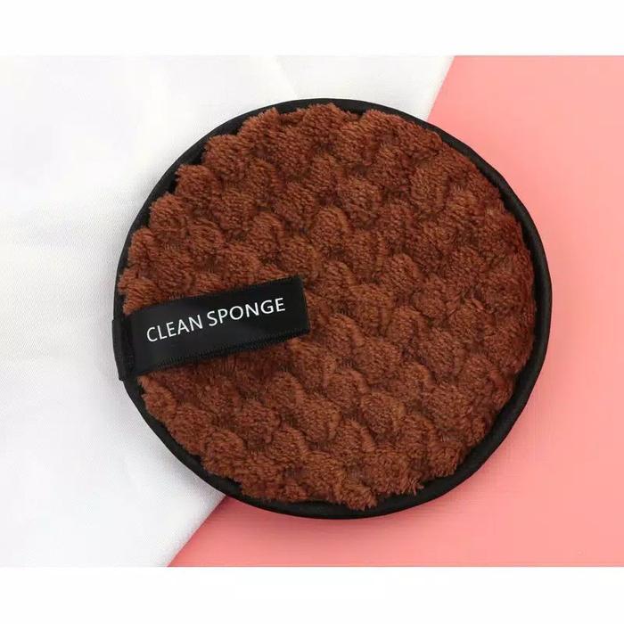 Gambar Makeup Removal Clean Sponge Puff Double-Sided Face Cleansing Puff - COKLAT dari Linka Official Store undefined Tokopedia