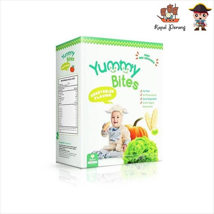 Gambar Yummy Bites Rice Crackers Vegetables 50 gram dari Kapal Perang undefined Tokopedia