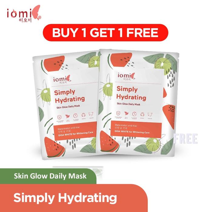 Gambar BUY 1 GET 1 FREE Iomi Daily Mask Simply Hydrating - Masker Wajah dari Leivy Naturally Indonesia undefined Tokopedia