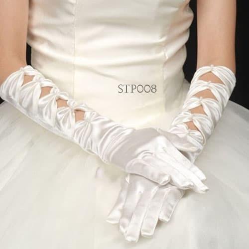 Gambar Sarung Tangan Pesta Putih Wanita l Aksesoris Pengantin Modern- STP 008 - Putih Tulang dari Aksesoris Wedding Online undefined Tokopedia