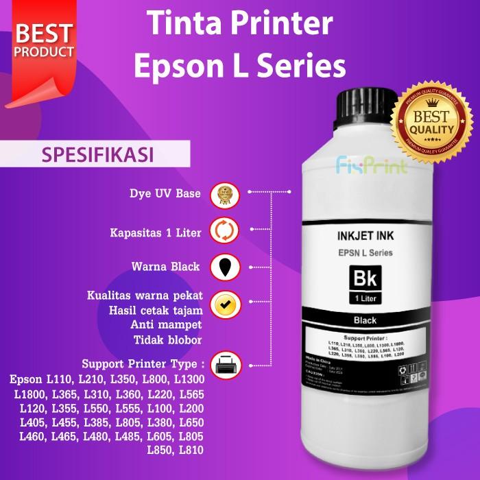 Gambar Tinta Epson 1 Liter Refill Printer L110 L120 L210 L220 L300 L310 L350 - Black dari FixPrint Indonesia undefined Tokopedia