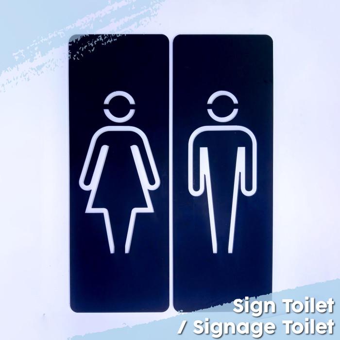 Gambar Sign Toilet / Signage Toilet Acrylic - Glossy, Men & Women dari Akrilo Creations undefined Tokopedia