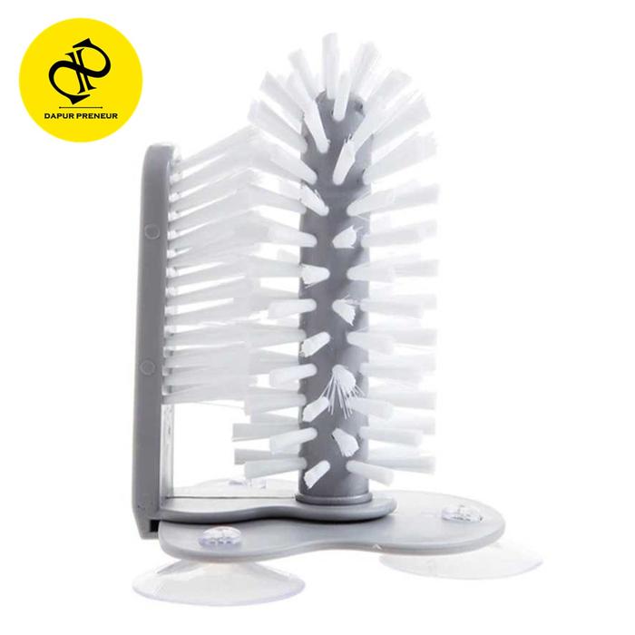 Gambar Sikat Cuci Pembersih Gelas Botol Serbaguna Model Tempel Wastafel - Silver dari Dapur Preneur undefined Tokopedia
