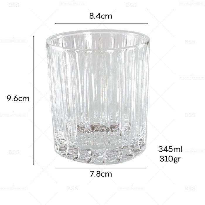 Gambar Striped Glass Coffee Gelas Kaca Kopi Chip Jus Frappuccino Cangkir Unik - LURUS 340ML dari Bandung Stainless Steel undefined Tokopedia