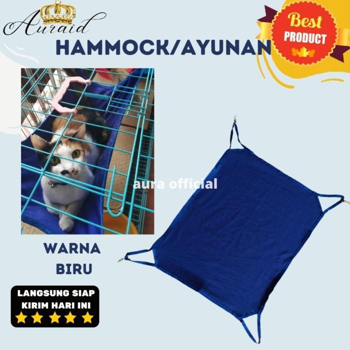Gambar Hammock Kucing Tempat Tidur Ayunan Gantung Cat Sleeping Kandang Anjing - Biru dari Aura Ofiical undefined Tokopedia