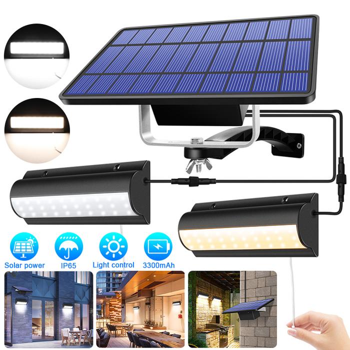 Gambar Dual Heads LED Solar Power Wall Light Outdoor Indoor Garden dari CV Adi Nugroho undefined Tokopedia